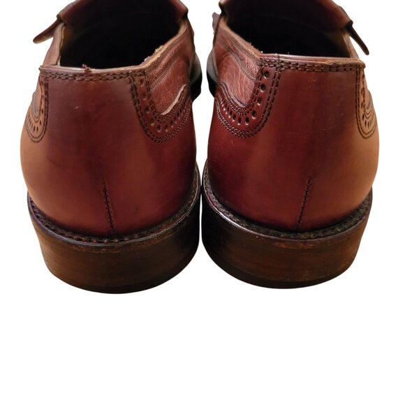 Cole Haan Bragano Brown Italian Leather Loafers Kiltie Fringe Buckle 10D Vibram - Picture 5 of 11